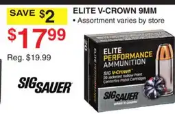 Dunham's Sports SIG SAUER ELITE V-CROWN 9MM offer