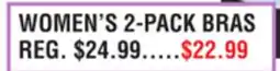 Dunham's Sports WOMEN'S 2-PACK BRAS offer