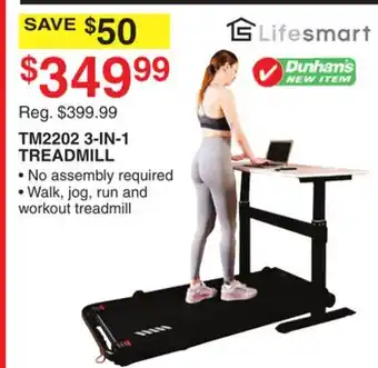 Dunham's Sports TM2202 3-IN-1 TREADMILL offer