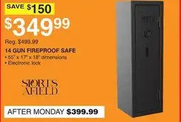Dunham's Sports 14 GUN FIREPROOF SAFE offer