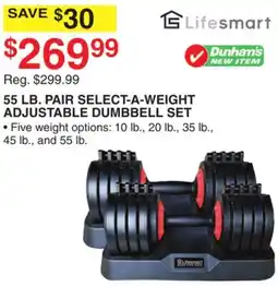 Dunham's Sports PAIR SELECT-A-WEIGHT ADJUSTABLE DUMBBELL SET offer