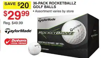 Dunham's Sports 36-PACK ROCKETBALLZ GOLF BALLS offer