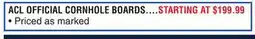 Dunham's Sports ACL OFFICIAL CORNHOLE BOARDS offer