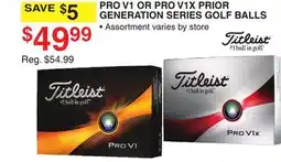 Dunham's Sports TITLEIST PRO V1 OR PRO V1X PRIOR GENERATION SERIES GOLF BALLS offer