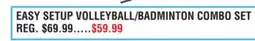 Dunham's Sports EASY SETUP VOLLEYBALL/BADMINTON COMBO SET offer