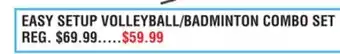 Dunham's Sports EASY SETUP VOLLEYBALL/BADMINTON COMBO SET offer