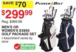 Dunham's Sports MEN'S OR WOMEN'S EX850 GOLF PACKAGE SET offer