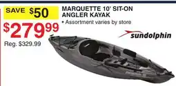 Dunham's Sports MARQUETTE 10' SIT-ON ANGLER KAYAK offer
