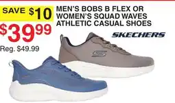 Dunham's Sports SKECHERS MEN'S BOBS B FLEX OR WOMEN'S SQUAD WAVES ATHLETIC CASUAL SHOES offer