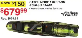 Dunham's Sports CATCH MODE 110 SIT-ON ANGLER KAYAK offer