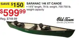 Dunham's Sports SARANAC 146 XT CANOE offer