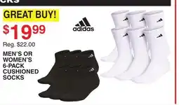 Dunham's Sports MEN'S OR WOMEN'S 6-PACK CUSHIONED SOCKS offer