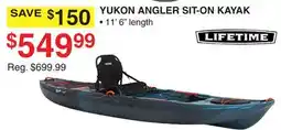 Dunham's Sports LIFETIME YUKON ANGLER SIT-ON KAYAK offer