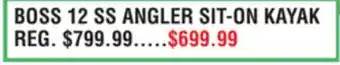 Dunham's Sports BOSS 12 SS ANGLER SIT-ON KAYAK offer