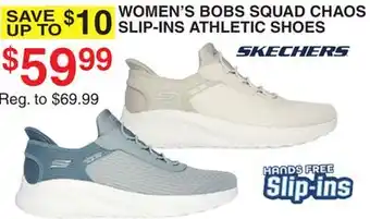 Dunham's Sports SKECHERS WOMEN'S BOBS SQUAD CHAOS SLIP-INS ATHLETIC SHOES offer