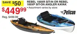 Dunham's Sports REBEL 100XR SIT-IN OR REBEL 100XP SIT-ON ANGLER KAYAK offer