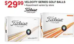 Dunham's Sports TITLEIST VELOCITY SERIES GOLF BALLS offer