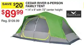 Dunham's Sports CEDAR RIVER 8-PERSON FAMILY TENT offer