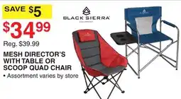 Dunham's Sports MESH DIRECTOR'S WITH TABLE OR SCOOP QUAD CHAIR offer