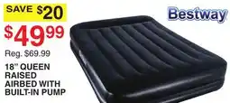 Dunham's Sports 18 QUEEN RAISED AIRBED WITH BUILT-IN PUMP offer