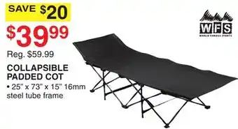 Dunham's Sports COLLAPSIBLE PADDED COT offer