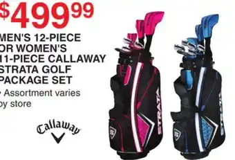 Dunham's Sports MEN'S 12-PIECE OR WOMEN'S 11-PIECE CALLAWAY STRATA GOLF PACKAGE SET offer