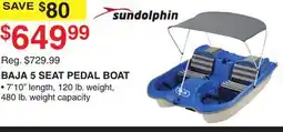 Dunham's Sports BAJA 5 SEAT PEDAL BOAT offer