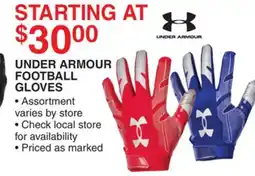 Dunham's Sports UNDER ARMOUR FOOTBALL GLOVES offer