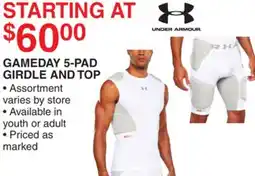 Dunham's Sports UNDER ARMOUR GAMEDAY 5-PAD GIRDLE AND TOP offer