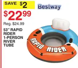 Dunham's Sports BESTWAY 53 RAPID RIDER 1-PERSON RIVER TUBE offer