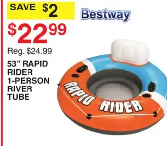 Dunham's Sports BESTWAY 53 RAPID RIDER 1-PERSON RIVER TUBE offer