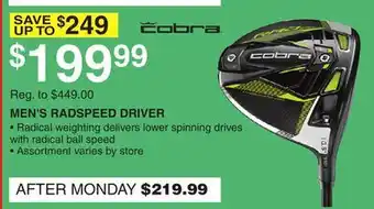 Dunham's Sports MEN'S RADSPEED DRIVER offer