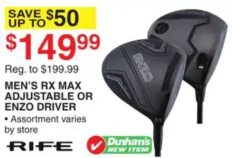 Dunham's Sports MEN'S RX MAX ADJUSTABLE OR ENZO DRIVER offer
