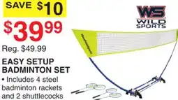 Dunham's Sports EASY SETUP BADMINTON SET offer