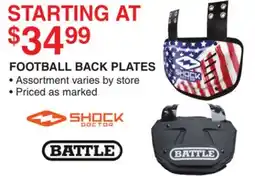 Dunham's Sports FOOTBALL BACK PLATES offer