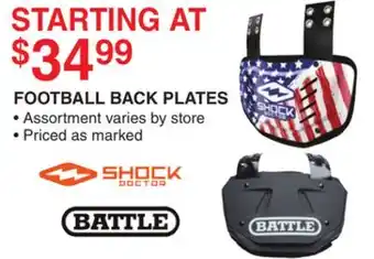 Dunham's Sports FOOTBALL BACK PLATES offer