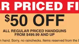 Dunham's Sports ALL REGULAR HANDGUNS offer