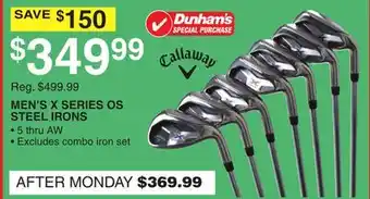 Dunham's Sports MEN'S X SERIES OS STEEL IRONS offer