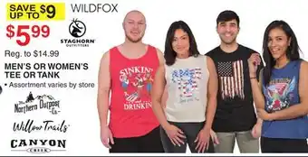 Dunham's Sports MEN'S OR WOMEN'S TEE OR TANK offer