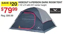 Dunham's Sports HIDEOUT 6-PERSON DARK ROOM TENT offer
