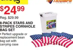 Dunham's Sports 8-PACK STARS AND STRIPES CORNHOLE BAG SET offer