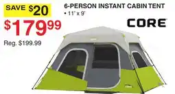 Dunham's Sports CORE 6-PERSON INSTANT CABIN TENT offer