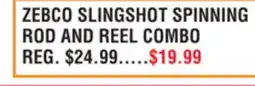 Dunham's Sports ZEBCO SLINGSHOT SPINNING ROD AND REEL COMBO offer
