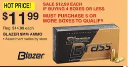 Dunham's Sports BLAZER 9MM AMMO offer