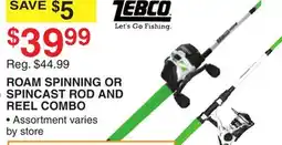 Dunham's Sports ROAM SPINNING OR SPINCAST ROD AND REEL COMBO offer