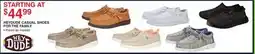 Dunham's Sports HEYDUDE CASUAL SHOES FOR THE FAMILY offer
