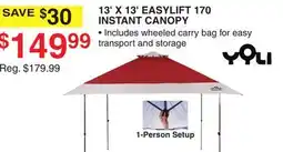 Dunham's Sports 13' X 13' EASYLIFT 170 INSTANT CANOPY offer