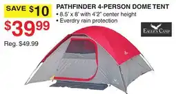 Dunham's Sports PATHFINDER 4-PERSON DOME TENT offer