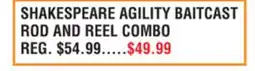 Dunham's Sports SHAKESPEARE AGILITY BAITCAST ROD AND REEL COMBO offer