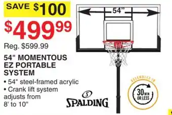 Dunham's Sports 54 MOMENTOUS EZ PORTABLE SYSTEM offer